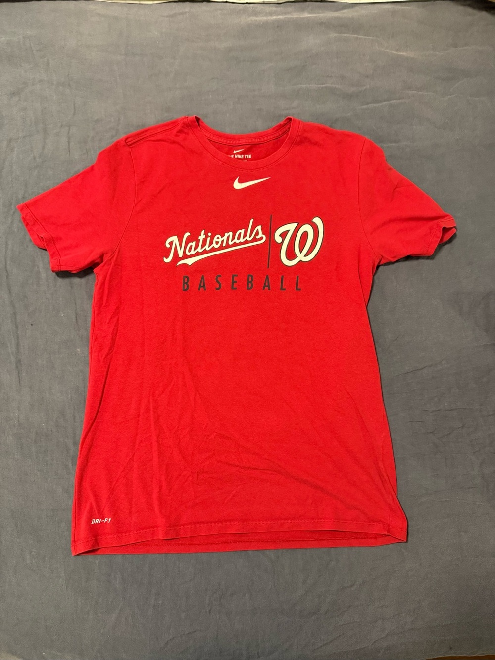 Nike Red V-Neck Dri-FIT Team Graphic Tee